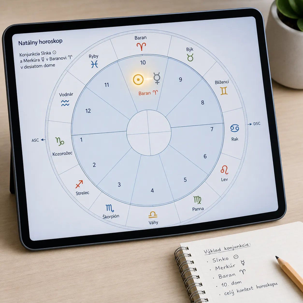 natal chart conjunction explained through planets sign and house
