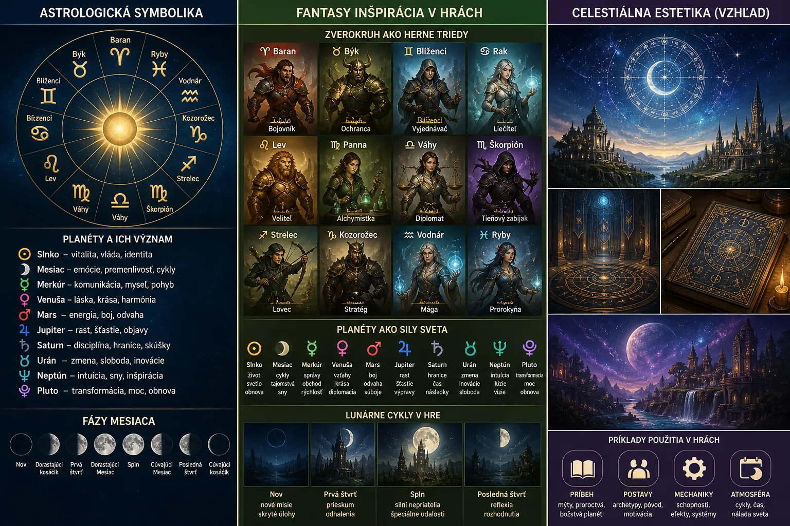 editorial comparison of astrology symbolism fantasy inspiration and celestial aesthetics