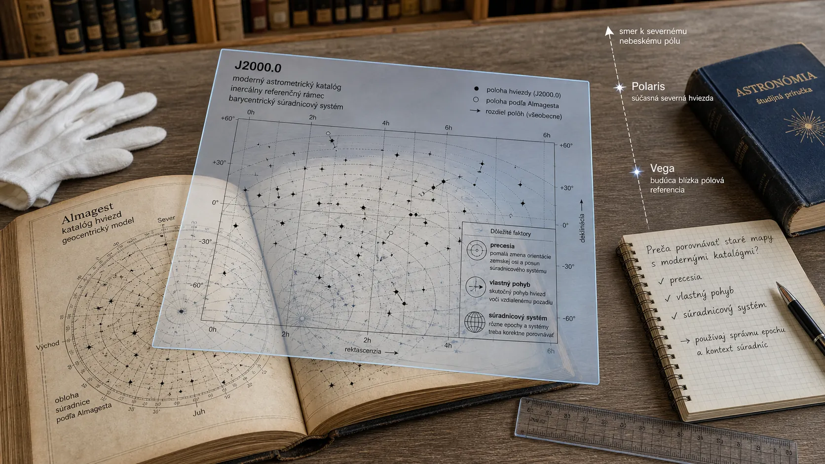 historical star chart compared with a modern astrometric catalogue