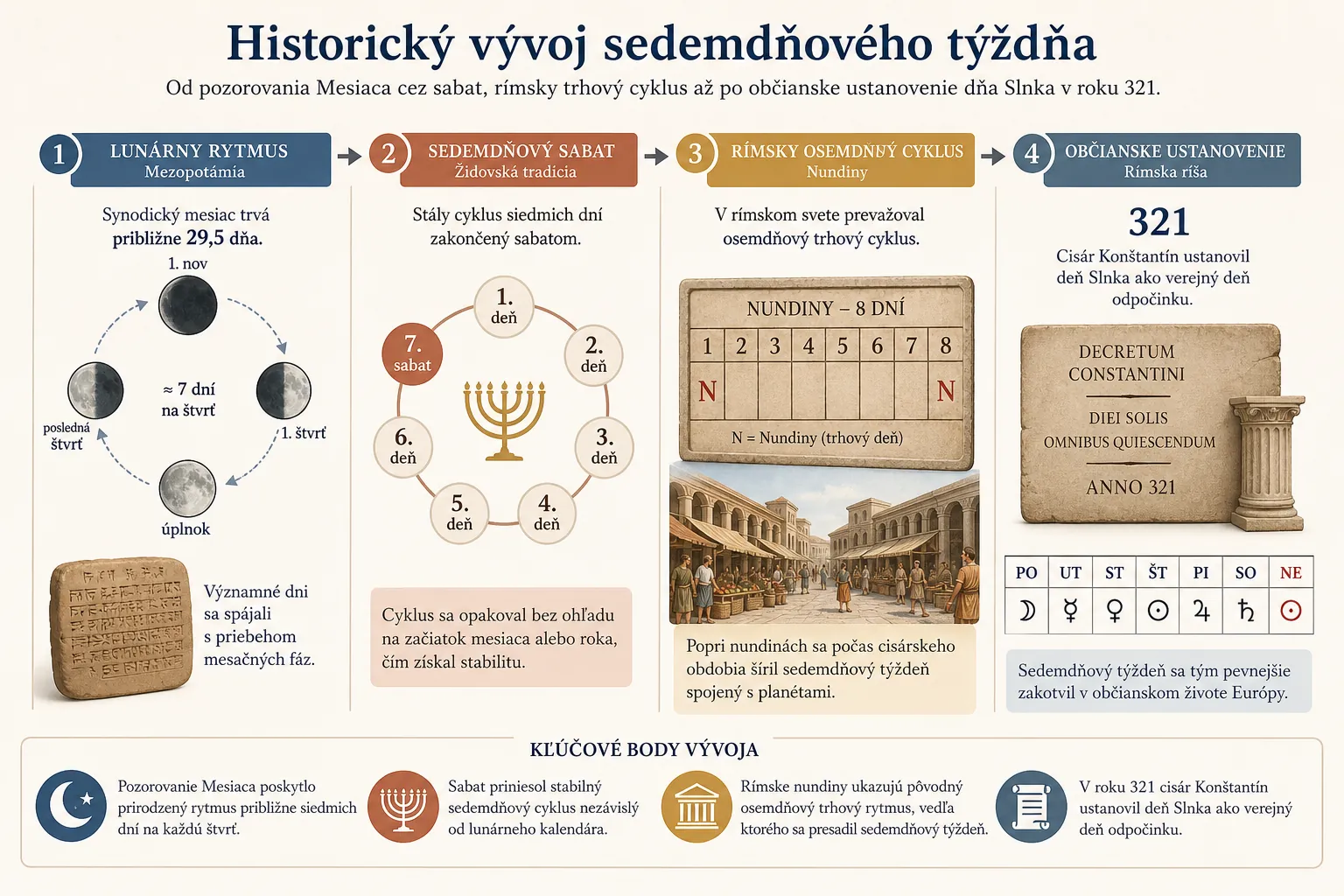 historical development of the seven-day week