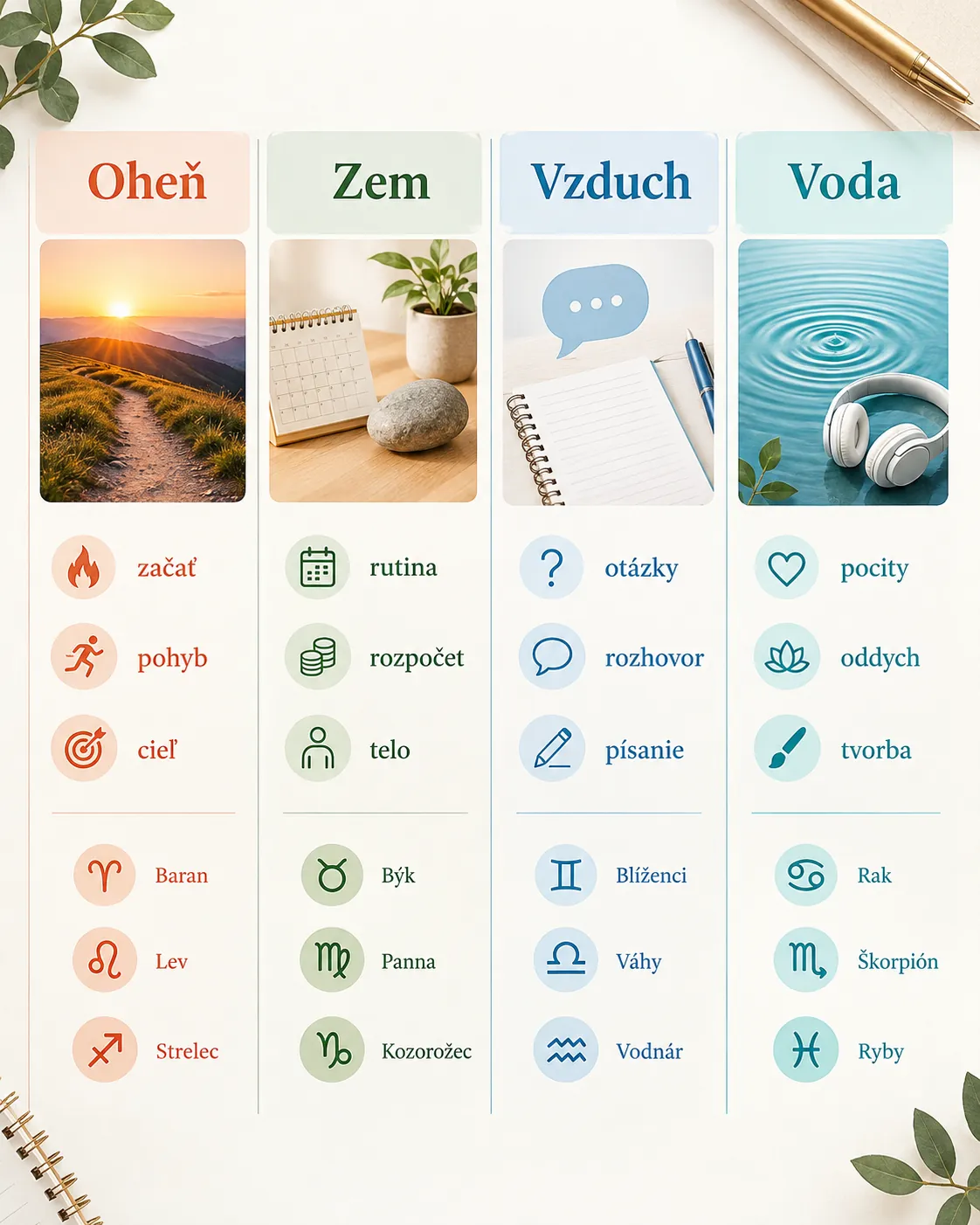 practical self-reflection through four elements