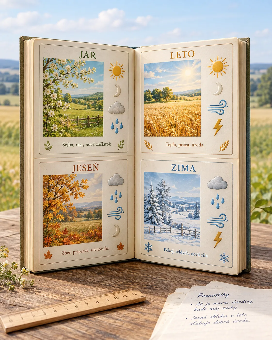 historical weather calendar symbols and sky observations
