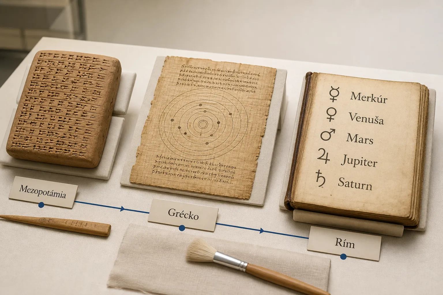 cultural transmission of planetary names from Mesopotamia to Rome
