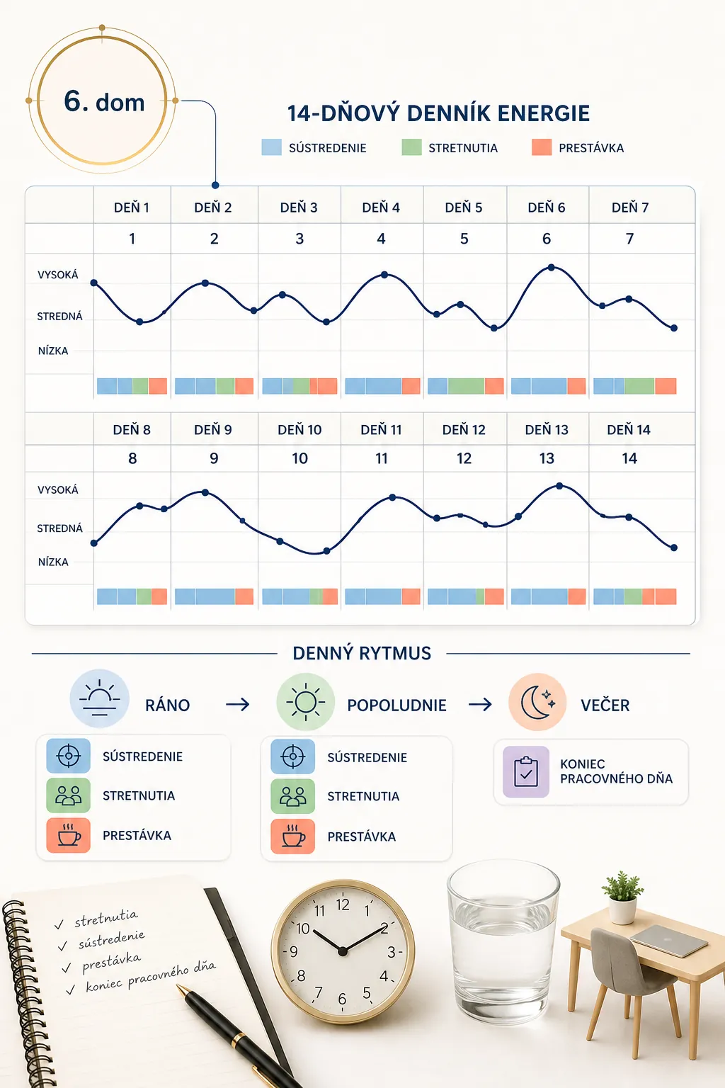 daily work rhythm and energy tracking