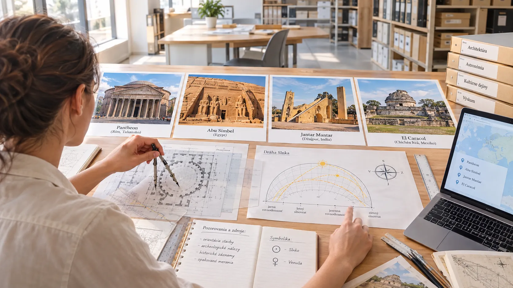 architectural research connecting temples and the sky
