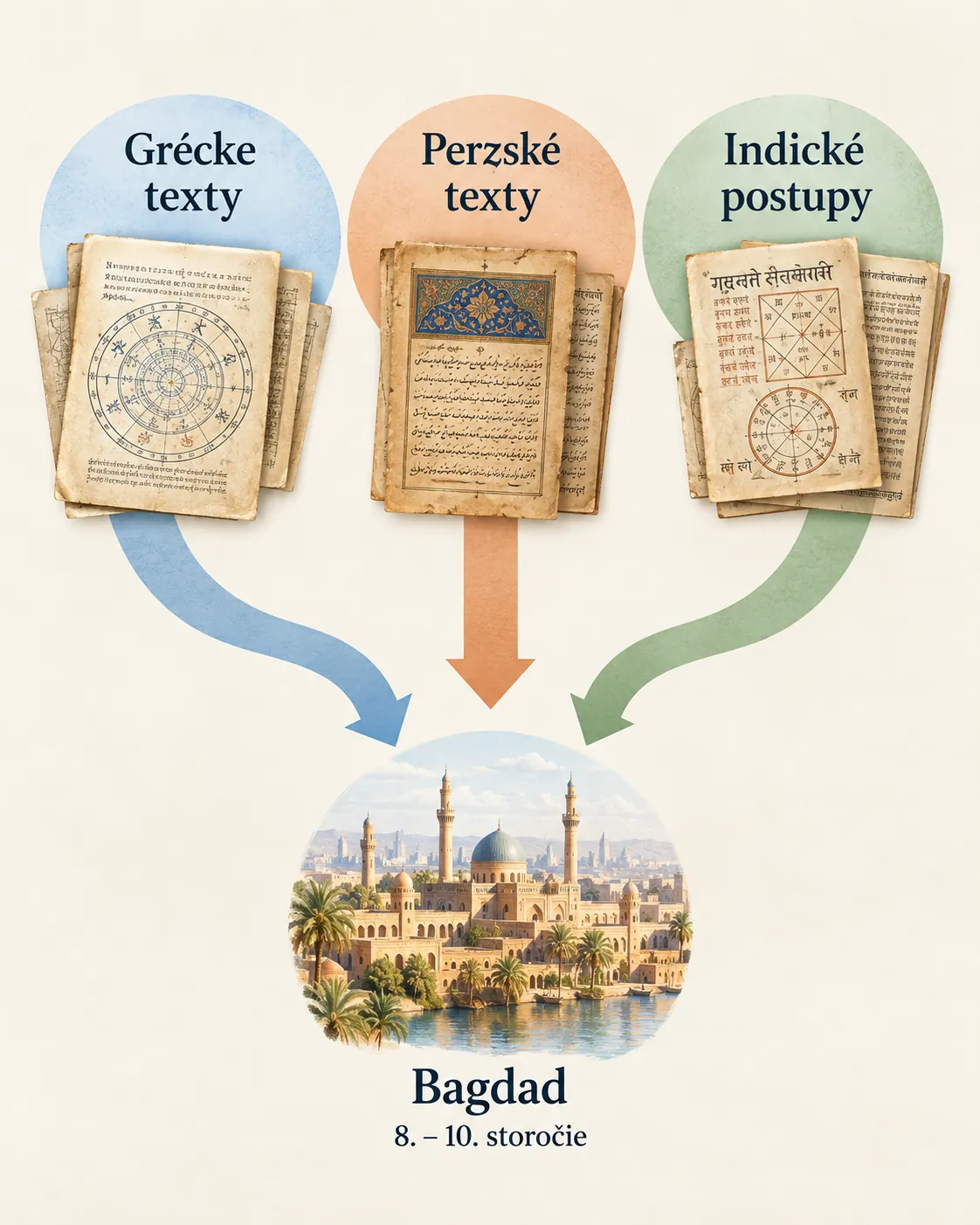 routes of Greek Persian and Indian learning to Baghdad