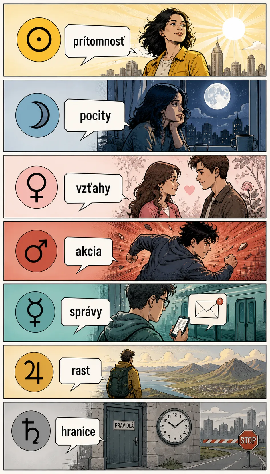 planetary symbolism in comic panels