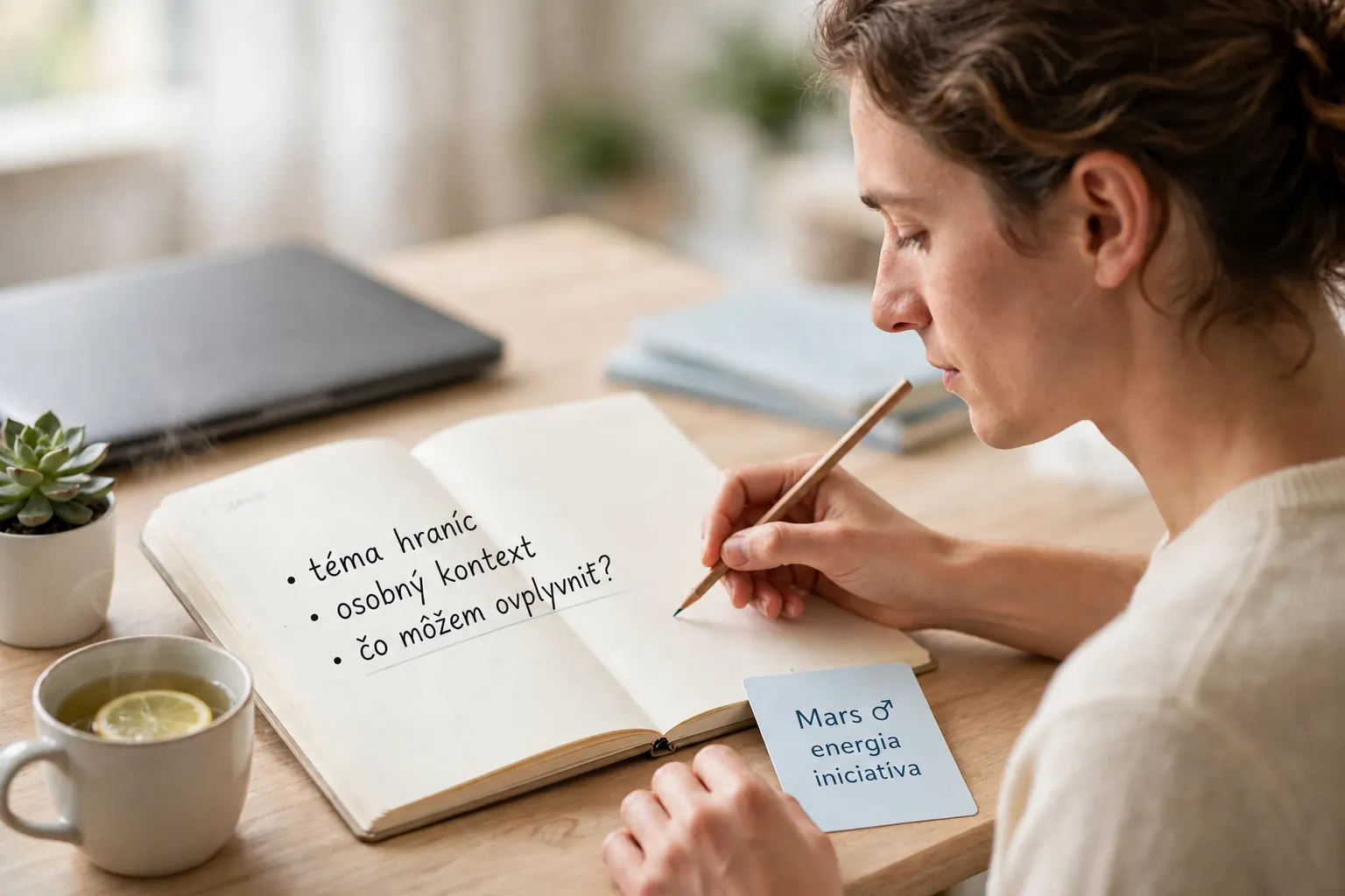 person comparing symbolic astrology notes with personal reflection journal