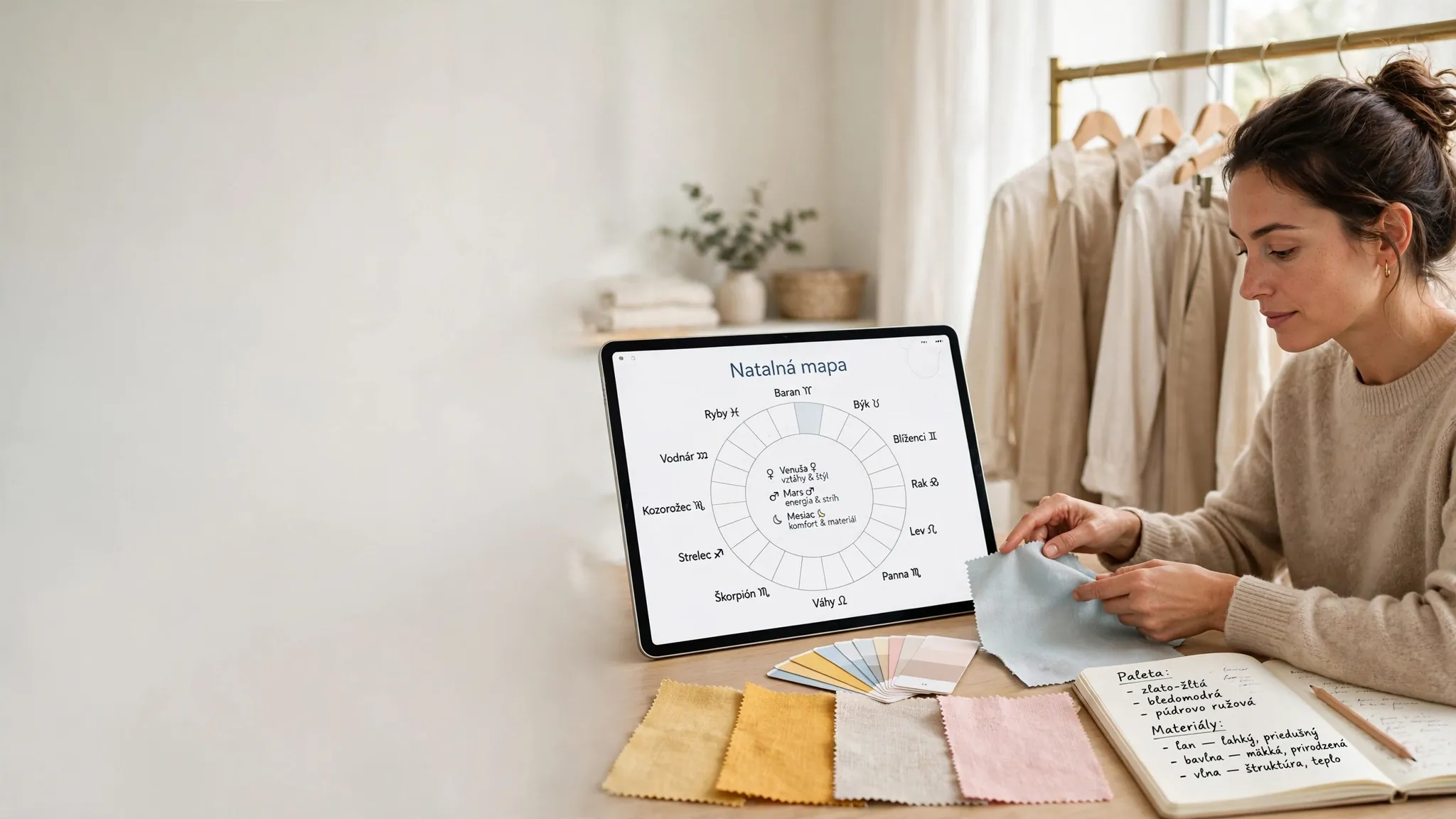 personal style birth chart and wardrobe planning scene