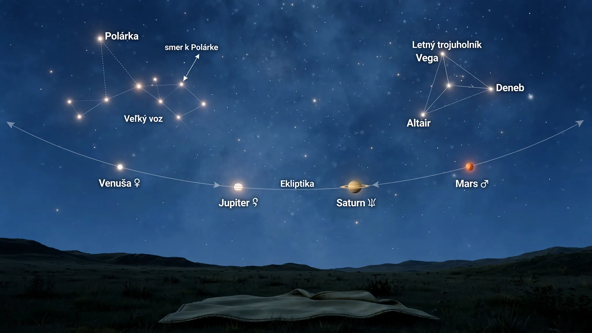 stargazer identifying planets and constellations