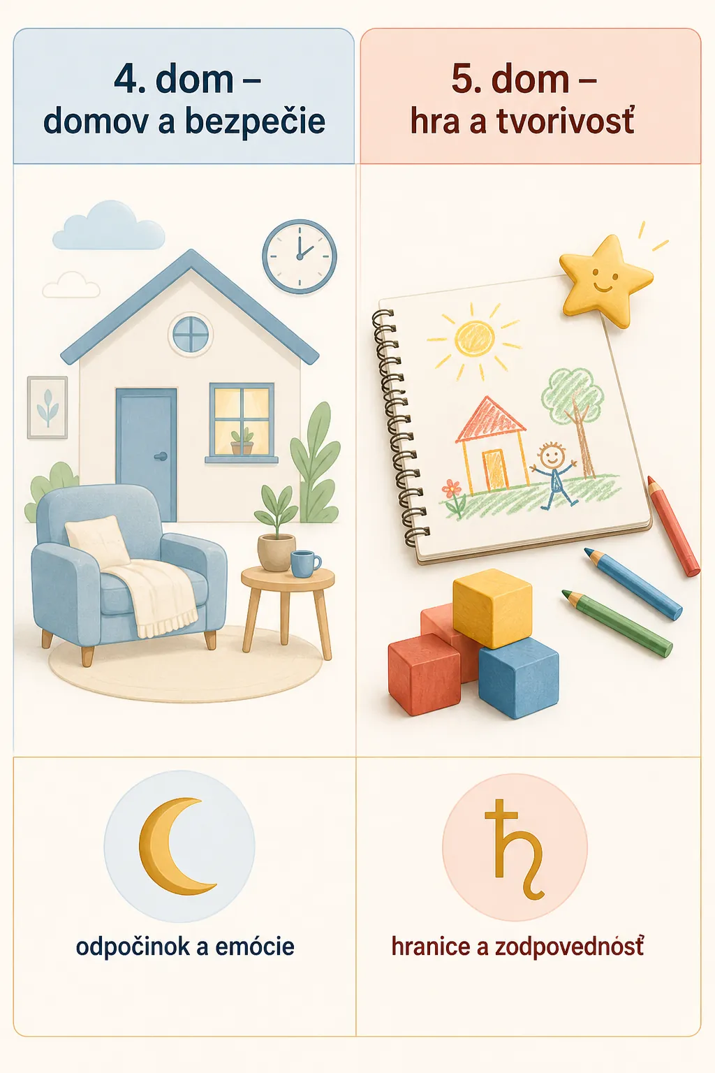 fourth and fifth house parenting reflection infographic