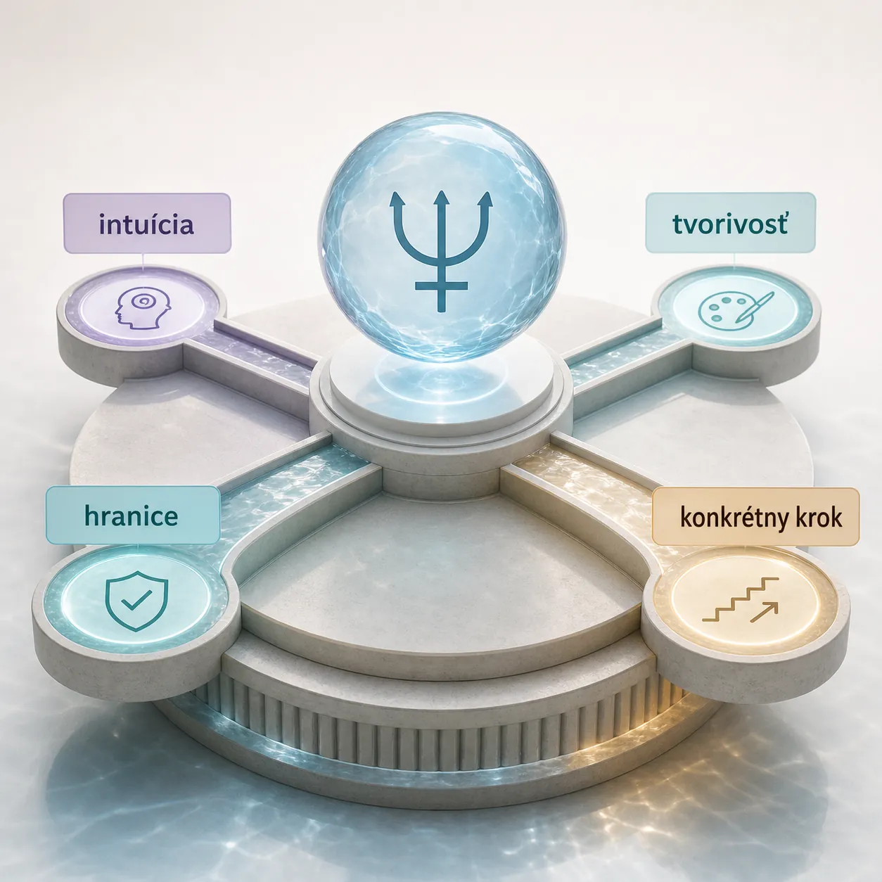 Neptune sensitivity transformed into creativity and clear boundaries