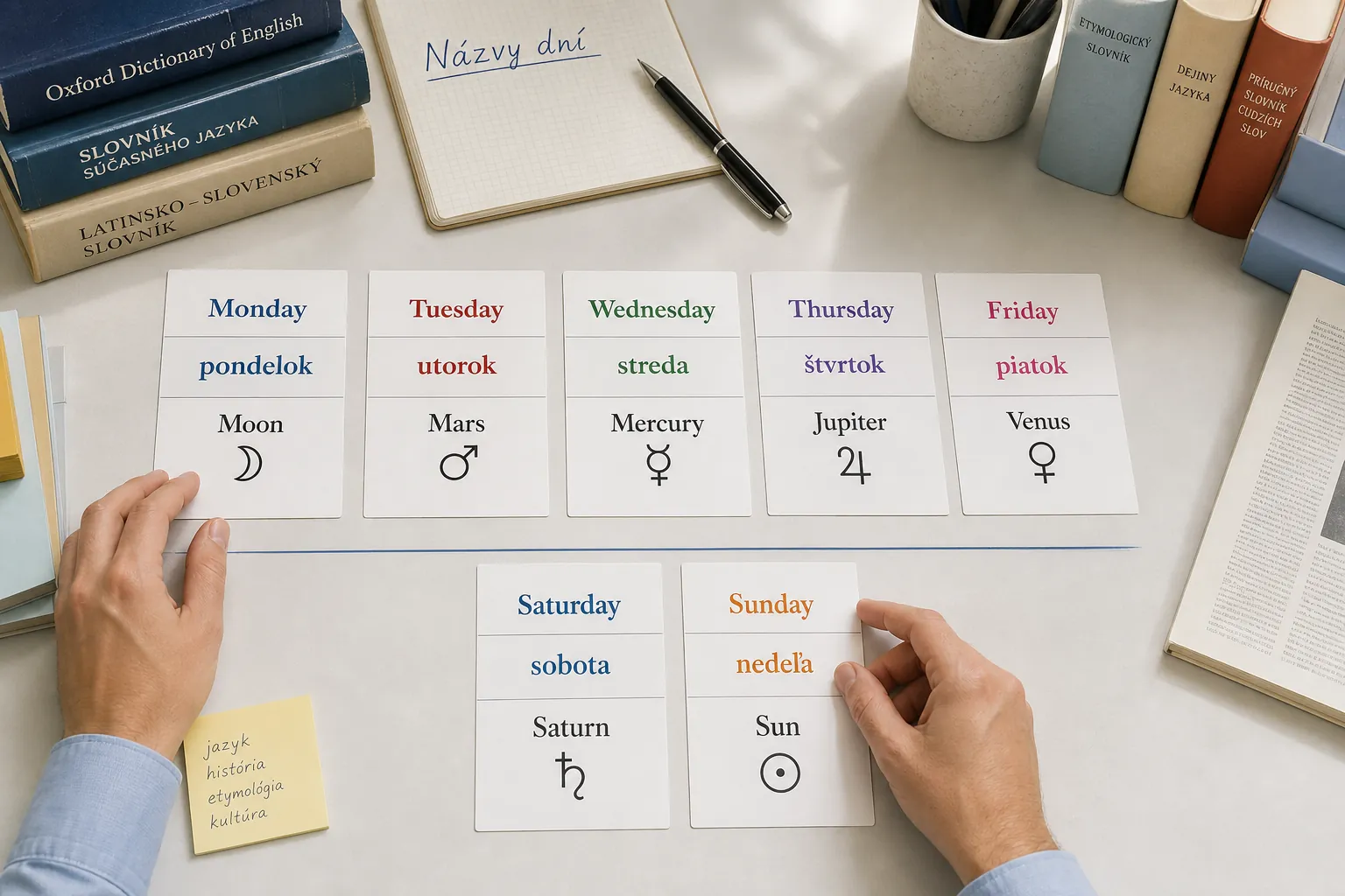 European weekday names and their planetary origins