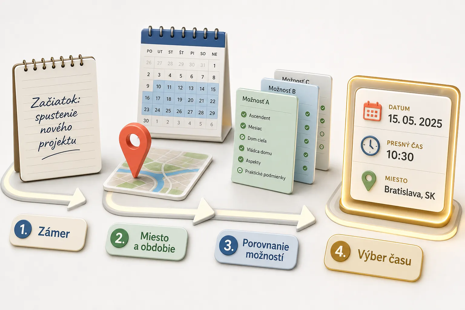 workflow for choosing an electional date time and place