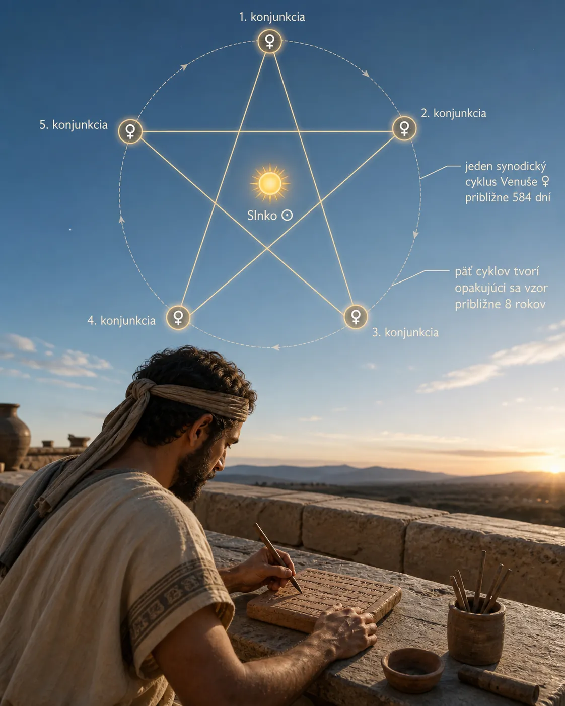 eight year cycle of five Venus conjunctions