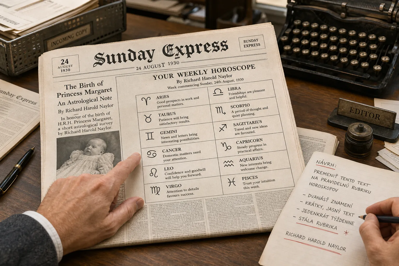 birth of the newspaper horoscope in 1930
