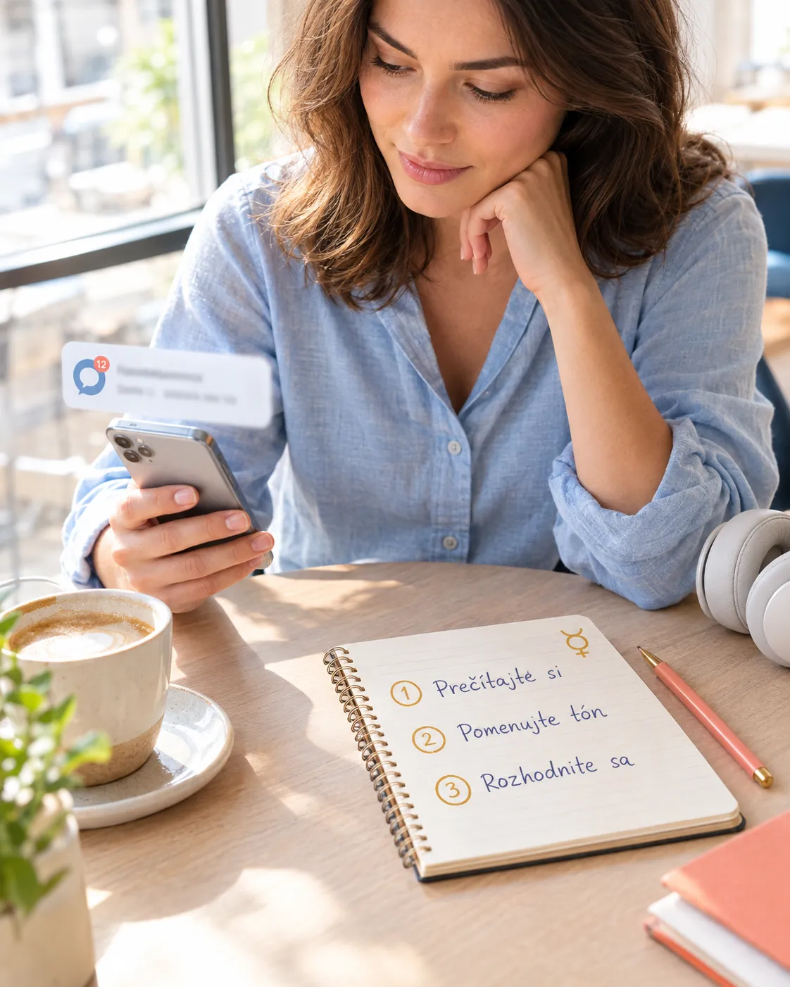 person reflecting before responding in an online community