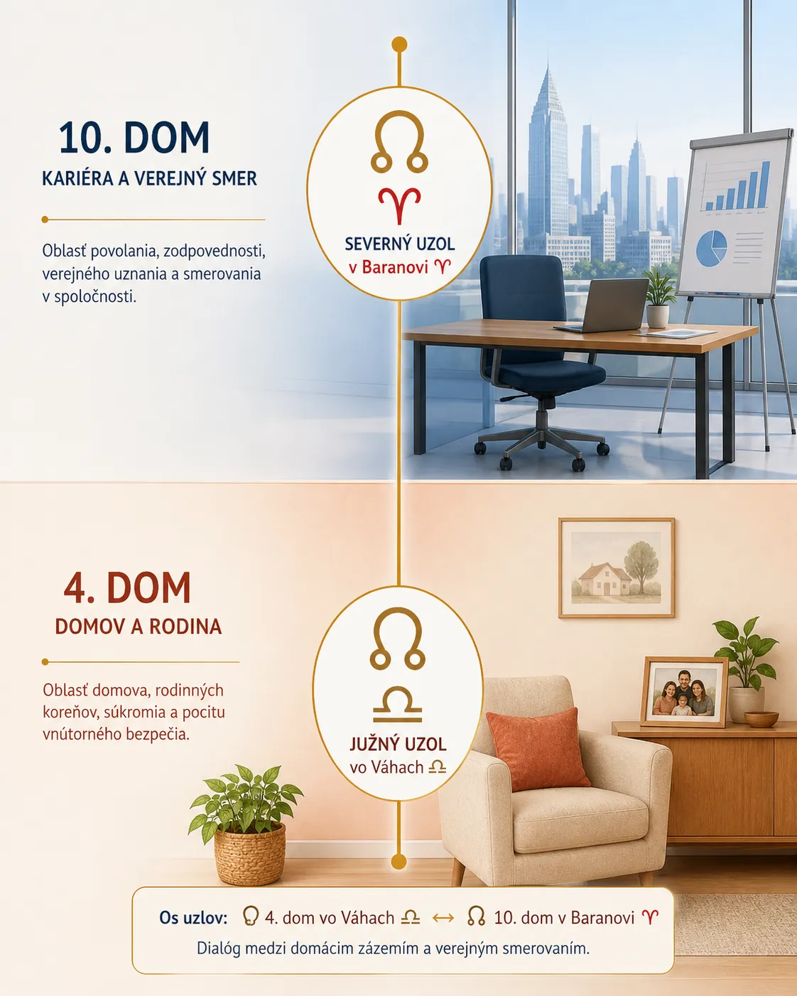 lunar nodes across astrological houses infographic