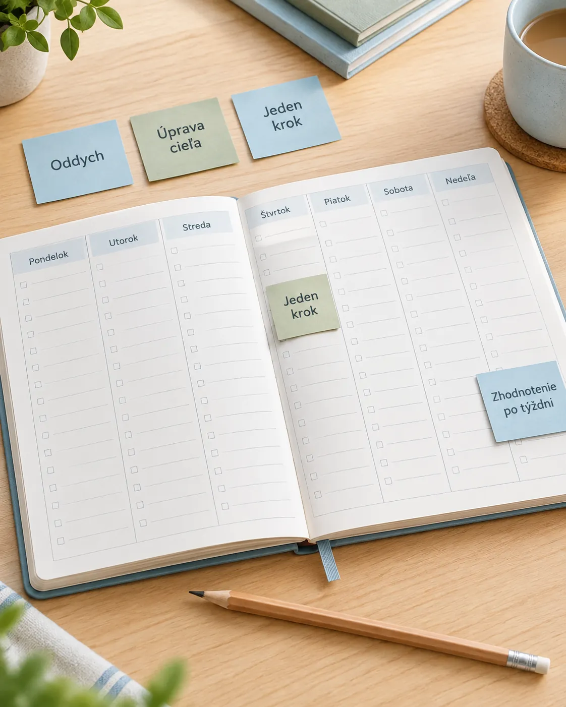 small repeatable step on a weekly planner