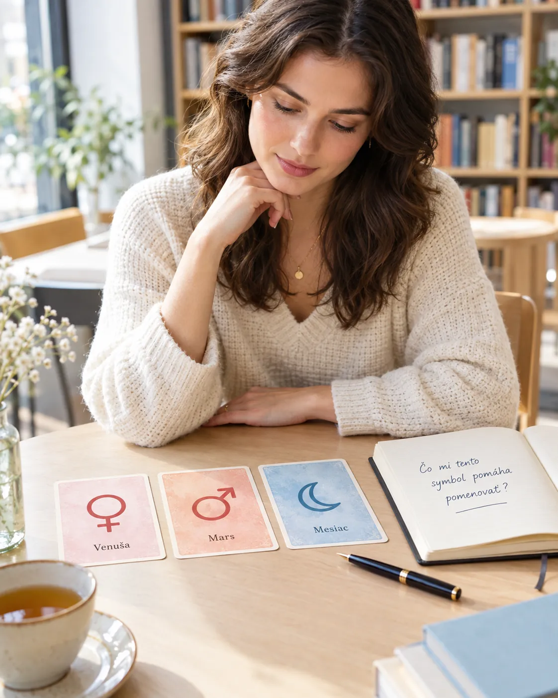 person reflecting on a birth chart and personal values